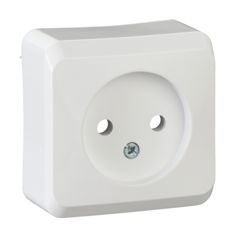 SCHNEIDER ELECTRIC - GNIAZDO POJEDYNCZE BEZ UZIEMIENIA N/T IP20 BIAŁY PRIMA - WDE001000