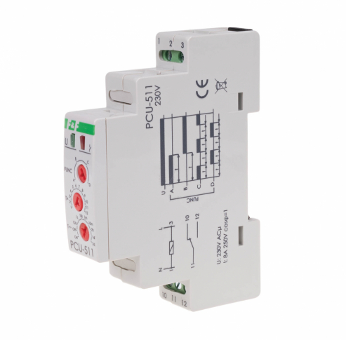 F&F - Przekaźnik czasowy, styk 1NO/NC, 230V - PCU-511