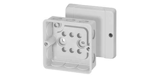 HENSEL - PUSZKA NATYNK 88X88X47MM Z DŁAWICAMI BEZ ZACISKÓW IP55 SZARY DE 9320 Z - 62000264