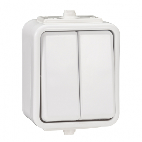 SCHNEIDER ELECTRIC - ŁĄCZNIK PODWÓJNY HERMETYCZNY IP44 10AX 250V BIAŁY CEDAR - WNT500C01