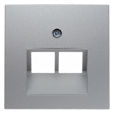 HAGER - ELEMENT CENTRALNY DO GNIAZDA PRZYŁĄCZENIOWEGO UAE PODWÓJNEGO ALU B.KWADRAT/B.7  - 14091404
