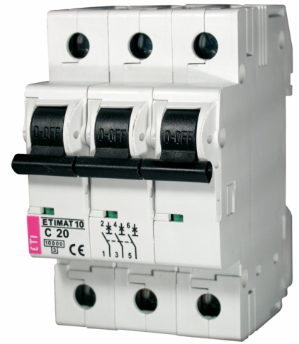 ETI - WYŁĄCZNIK NADPRĄDOWY ETIMAT 10 3P C20 - 002135717