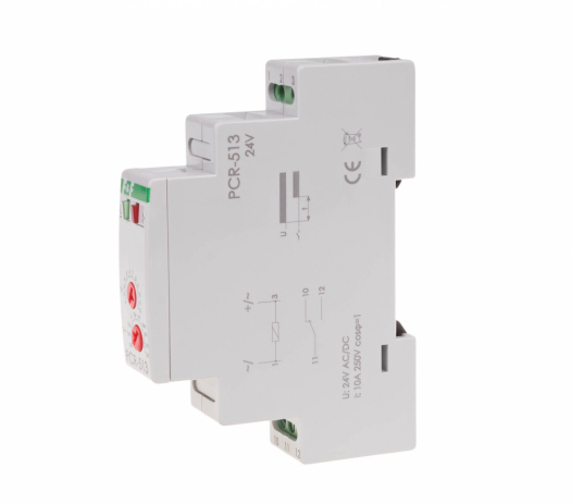 F&F - Przekaźnik czasowy rewersyjny, styki: 1NO/NC 24V - PCR-513-24V
