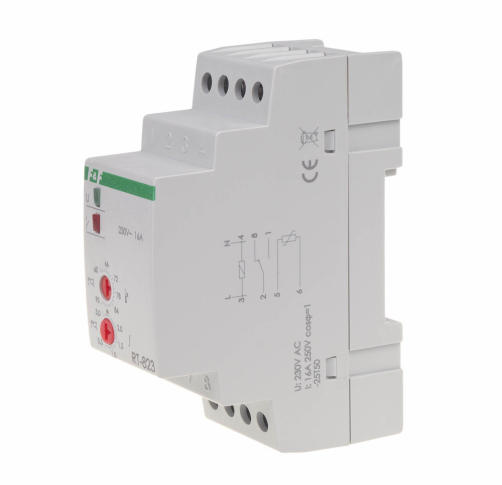 F&F - Regulator temperatury - zakres temperatur 60÷95°C montaz na szynie DIN, styk: 1NO/NC 230V AC - RT-823