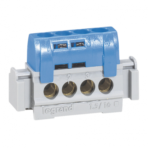 LEGRAND - LISTWA PRZYŁĄCZENIOWA 4 ZACISKI DŁ. 47MM DO NEDBOX RWN EKINOX TX XL3125 RN65 NIEBIESKI - 004840