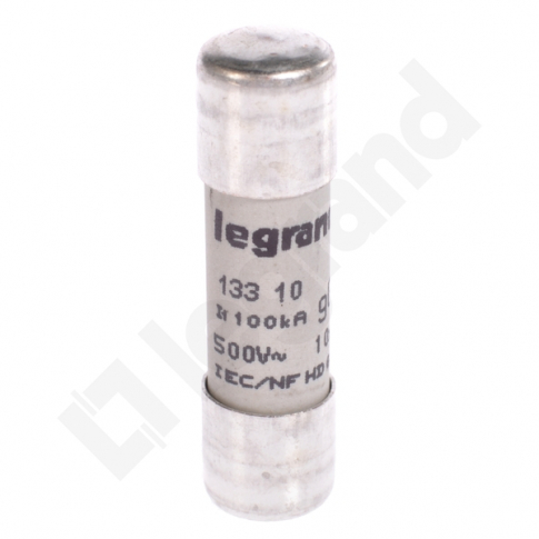 LEGRAND - WKŁADKA BEZPIECZNIKOWA 10A 10X38 CYLINDRYCZNA CHARAKTERYSTYKA GG ZWŁOCZNA - 013310