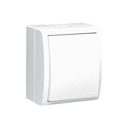 KONTAKT SIMON - ŁĄCZNIK POJEDYNCZY BRYZGOSZCZELNY ZACISKI ŚRUBOWE 10AX 250V IP54 BIAŁY AQUARIUS - AQW1/11