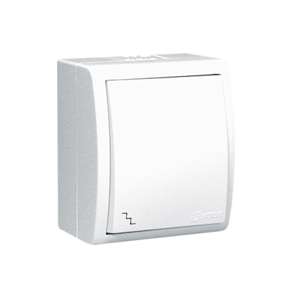KONTAKT SIMON - ŁĄCZNIK SCHODOWY POJEDYNCZY ZACISKI ŚRUBOWE 16AX 250V IP54 BIAŁY AQUARIUS - AQW6/11