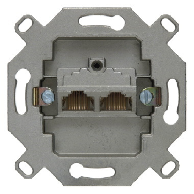 HAGER - MECHANIZM GNIAZDA KOMPUTEROWEGO PODWÓJNEGO RJ45 UAE EKRANOWANE KAT. 6A ISO ONE.PLATFORM - 4587