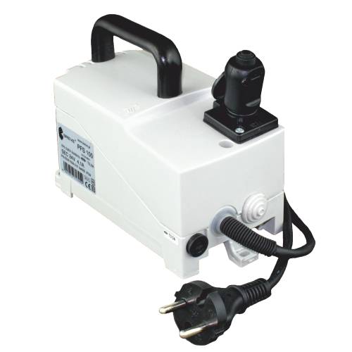 BREVE - TRANSFORMATOR JEDNOFAZOWY PFS 160VA 230/ 24V Z ZABEZPIECZENIEM UCHWYTEM GNIAZDEM I SZNUREM SIECIOWYM - 16124-9994