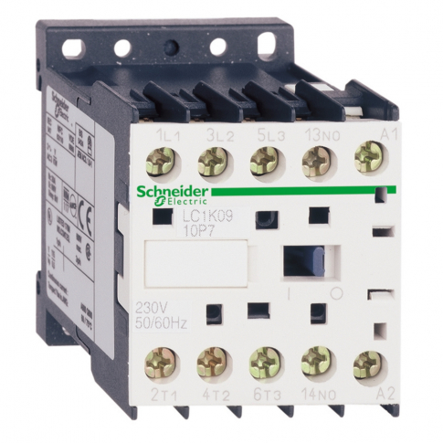 SCHNEIDER ELECTRIC - STYCZNIK MOCY 16A AC3 3 BIEGUNY NO STYK POMOCNICZY NO STEROWANIE 230V AC LC1K1610P7 - LC1K1610P7