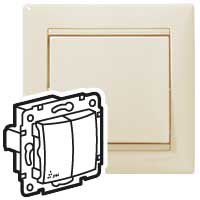 LEGRAND - ŁĄCZNIK SCHODOWY PODWÓJNY 10AX 250V IP44 KREMOWY VALENA - 774198