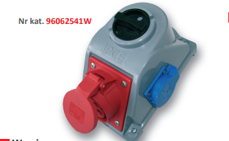 PCE - ZESTAW INSTALACYJNY Z GNIAZDEM COMBO-POL 32A 3P+Z+N GNIAZDO 230V 400V WYŁĄCZNIK 0-1 IP44 COMBO-POL - 96062541W