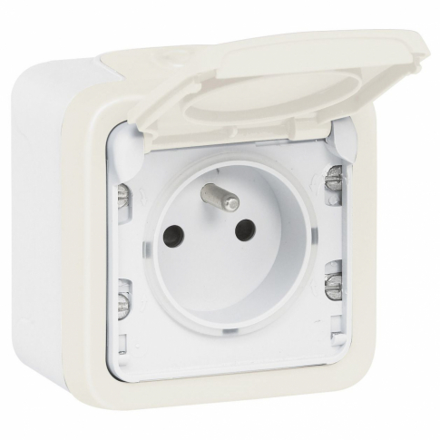 LEGRAND - PUSZKA POJEDYNCZA NATYNKOWA BIAŁY/ECRU PLEXO55 - 069689
