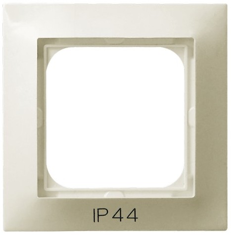 OSPEL - RAMKA POJEDYNCZA DO ŁĄCZNIKÓW IP44 ECRU IMPRESJA - RH-1Y/27