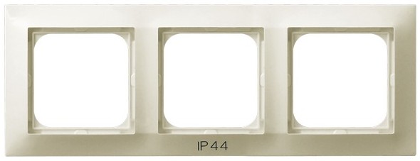 OSPEL - RAMKA POTRÓJNA DO ŁĄCZNIKÓW IP44 ECRU IMPRESJA - RH-3Y/27