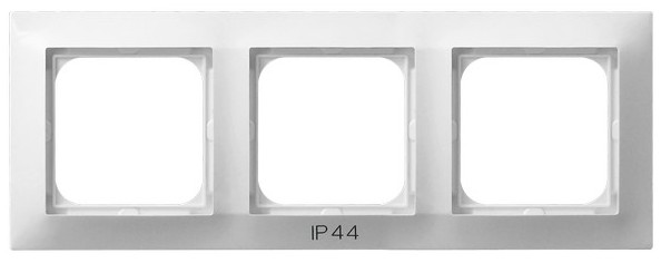 OSPEL - RAMKA POTRÓJNA DO ŁĄCZNIKÓW IP44 BIAŁY IMPRESJA - RH-3Y/00