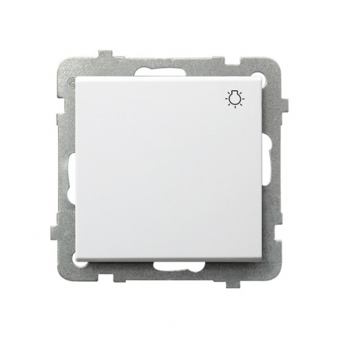 OSPEL - ŁĄCZNIK ZWIERNY ŚWIATŁO ZACISKI AUTOMATYCZNE 10AX 250V IP20 BIAŁY SONATA - ŁP-5R/m/00