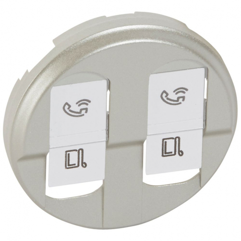 LEGRAND - PLAKIETKA GNIAZDA PODWÓJNEGO RJ45 TYTAN CELIANE - 068552