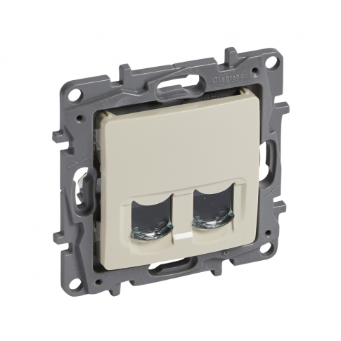 LEGRAND - GNIAZDO KOMPUTEROWE PODWÓJNE 2XRJ45 KAT. 6 UTP KREMOWY NILOE - 664874