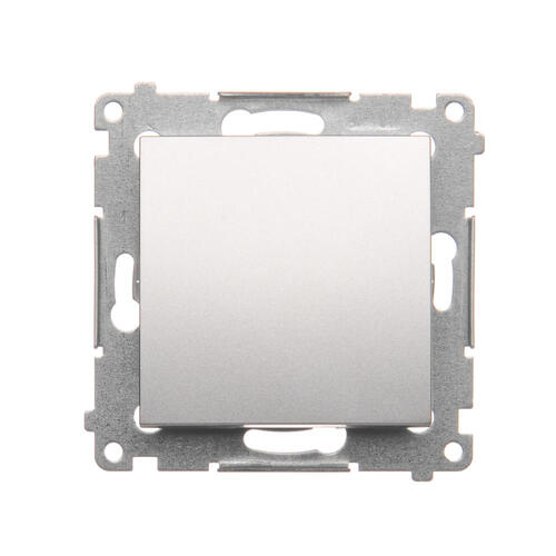 KONTAKT SIMON - ŁĄCZNIK POJEDYNCZY ZACISKI AUTOMATYCZNE 10AX 250V SREBRNY MAT SIMON 54 - DW1.01/43