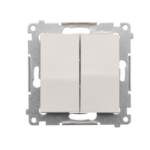 KONTAKT SIMON - ŁĄCZNIK ŚWIECZNIKOWY ZACISKI AUTOMATYCZNE 10AX 250V BIAŁY SIMON 54 - DW5.01/11