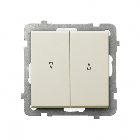 OSPEL - ŁĄCZNIK ŻALUZJOWY ZWIERNY ZACISKI AUTOMATYCZNE 10AX 250V IP20 ECRU SONATA - ŁP-7R/m/27