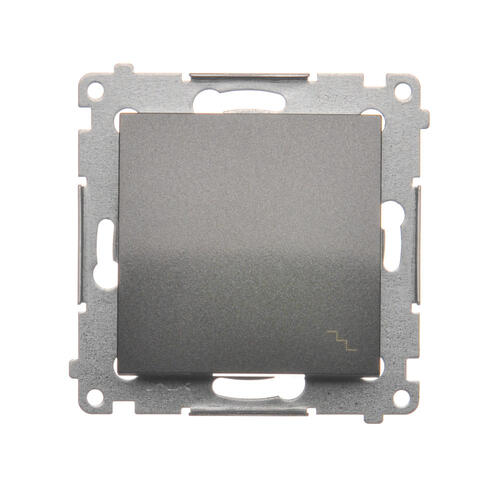 KONTAKT SIMON - ŁĄCZNIK SCHODOWY POJEDYNCZY ZACISKI AUTOMATYCZNE 10AX 250V ANTRACYT SIMON 54 - DW6.01/48