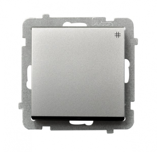 OSPEL - ŁĄCZNIK KRZYŻOWY ZACISKI AUTOMATYCZNE 16AX 250V IP20 SREBRNY MAT SONATA - ŁP-4R/m/38