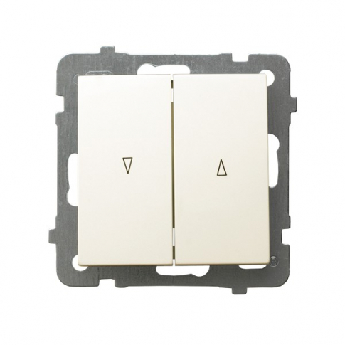 OSPEL - ŁĄCZNIK ŻALUZJOWY ZWIERNY ZACISKI ŚRUBOWE 10AX 250V IP20 ECRU AS - ŁP-7G/m/27