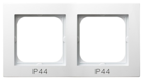OSPEL - RAMKA PODWÓJNA DO ŁĄCZNIKÓW IP44 BIAŁY AS - RH-2G/00