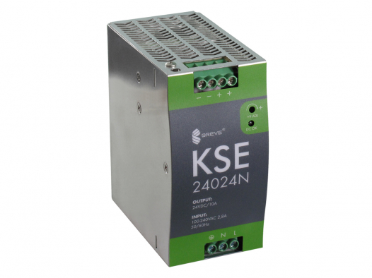 BREVE - ZASILACZ IMPULSOWY KSE 230/ 24VDC 10A 240W na szynę DIN, Uzas: 96-264V AC - 18924-9988