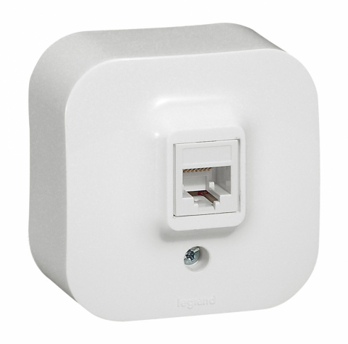 LEGRAND - GNIAZDO KOMPUTEROWE POJEDYNCZY RJ45 KAT. 5E UTP BIAŁY FORIX - 782424