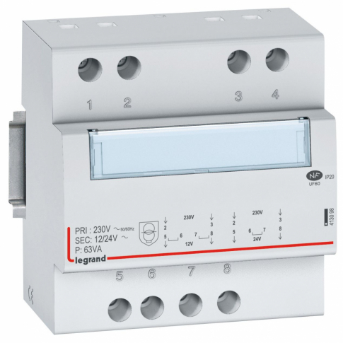 LEGRAND - TRANSFORMATOR SEPARACYJNY 63VA 230V/12-24V TR363 - 413098