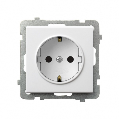OSPEL - GNIAZDO POJEDYNCZE Z UZIEMIENIEM SCHUKO SONATA - GP-1RS/m/00