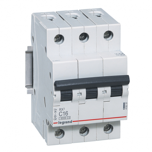 LEGRAND - WYŁĄCZNIK NADPRĄDOWY C 16A 3 BIEGUNY RX3 - 419235