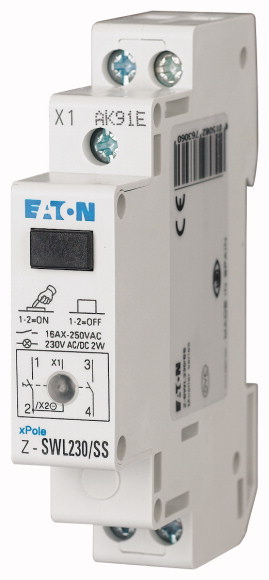 EATON - PRZEŁĄCZNIK 16A STYKI 2NO BEZ SAMOPOWROTU STEROWANIE 230V AC/DC Z-SWL230/SS - 276306