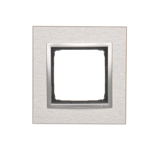 KONTAKT SIMON - Ramka 1-krotna Nature-Metal, INOX KLASYCZNY, IP20/IP44* (*IP44-należy zastosować uszczelkę ramki DUN1) - DRN1/77