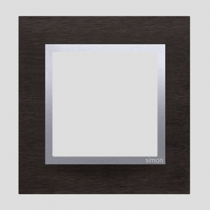 KONTAKT SIMON - Ramka 1-krotna Nature-Metal, INOX YIN, IP20/IP44* (*IP44-należy zastosować uszczelkę ramki DUN1) - DRN1/78
