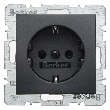 HAGER - GNIAZDO SCHUKO ANTRACYT B.KWADRAT/B.3/B.7 - 47231606