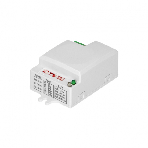 ORNO - CZUJNIK RUCHU MIKROFALOWY 500W IP20 5.8GHZ MINI Z REGULACJĄ ZWORKOWĄ - OR-CR-229