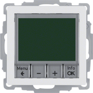 HAGER - REGULATOR TEMPERATURY ZE STEROWANIEM CZASOWYM I ELEMENTEM CENTRALNYM BIAŁY AKSAMIT Q.1 - 20446089
