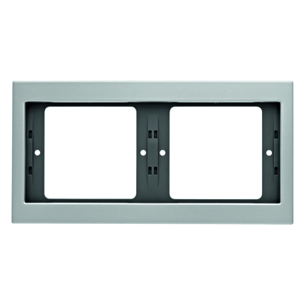 HAGER - RAMKA PODWÓJNA POZIOMA ALUMINIUM K.5 - 13637003
