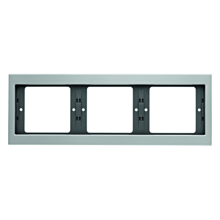 HAGER - RAMKA POTRÓJNA POZIOMA ALUMINIUM K.5 - 13737003