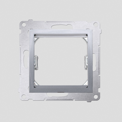 KONTAKT SIMON - Adapter (przejściówka) na osprzęt standardu 45 × 45 mm; srebrny mat  *Do gniazd teleinformatycznych Simon Connect - DA45.01/43