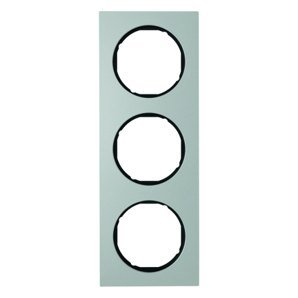 HAGER - RAMKA POTRÓJNA ALUMINIUM/CZARNY R.3 - 10132284