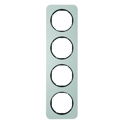 HAGER - RAMKA POCZWÓRNA ALUMINIUM/CZARNY R.1 - 10142184