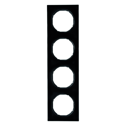 HAGER - RAMKA POCZWÓRNA CZARNY POŁYSK R.3 - 10142245