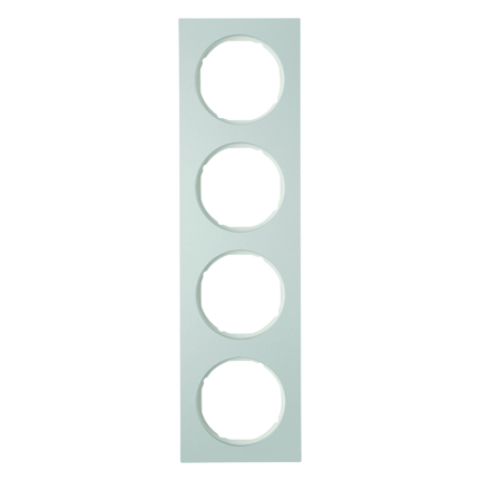 HAGER - RAMKA POCZWÓRNA ALUMINIUM/BIAŁY R.3 - 10142274