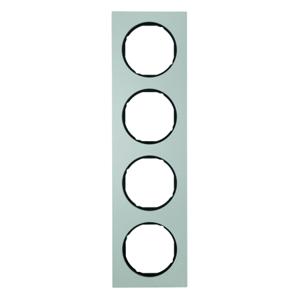 HAGER - RAMKA POCZWÓRNA ALUMINIUM/CZARNY R.3 - 10142284